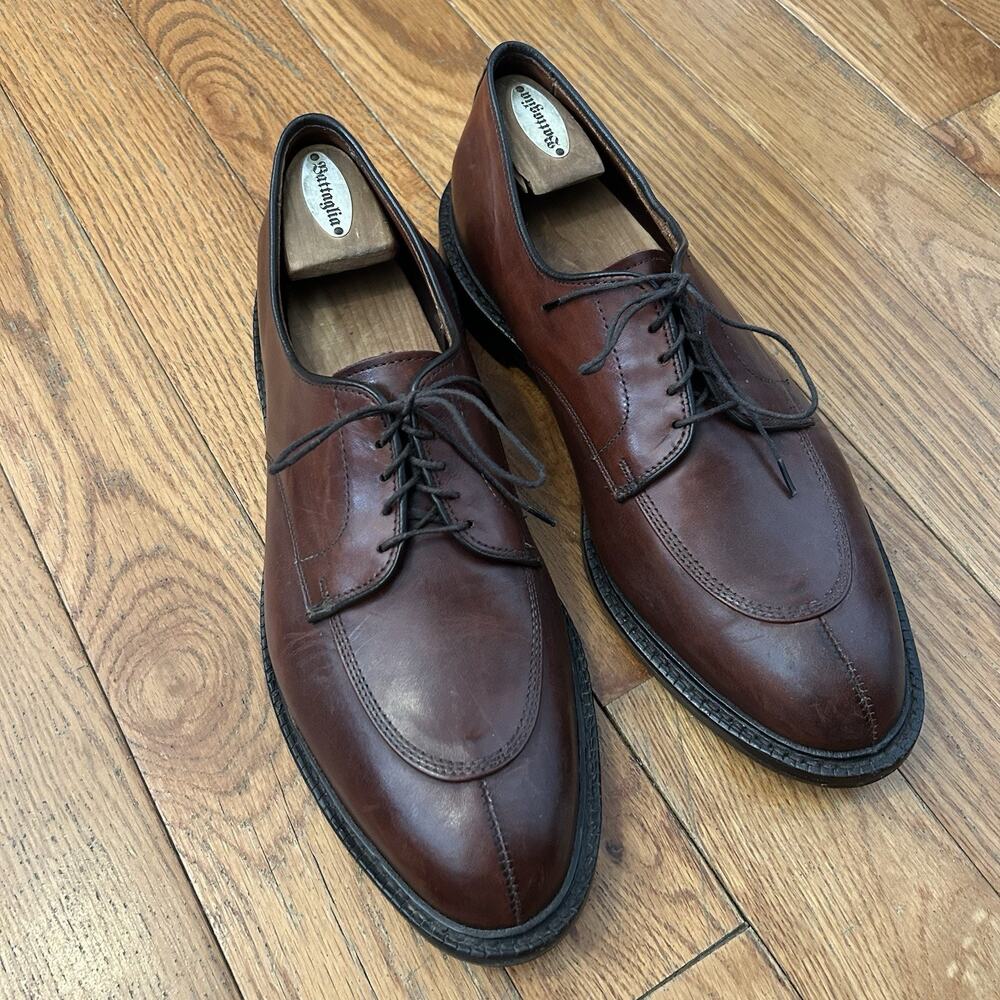 Allen Edmonds Walton Brown Leather Split Toe Derby Oxford Shoes Size 12 - Picture 2 of 7